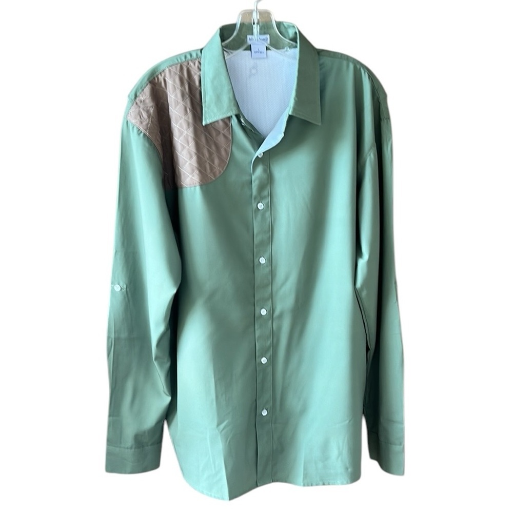 Men's Green Casual Button Down Shirt